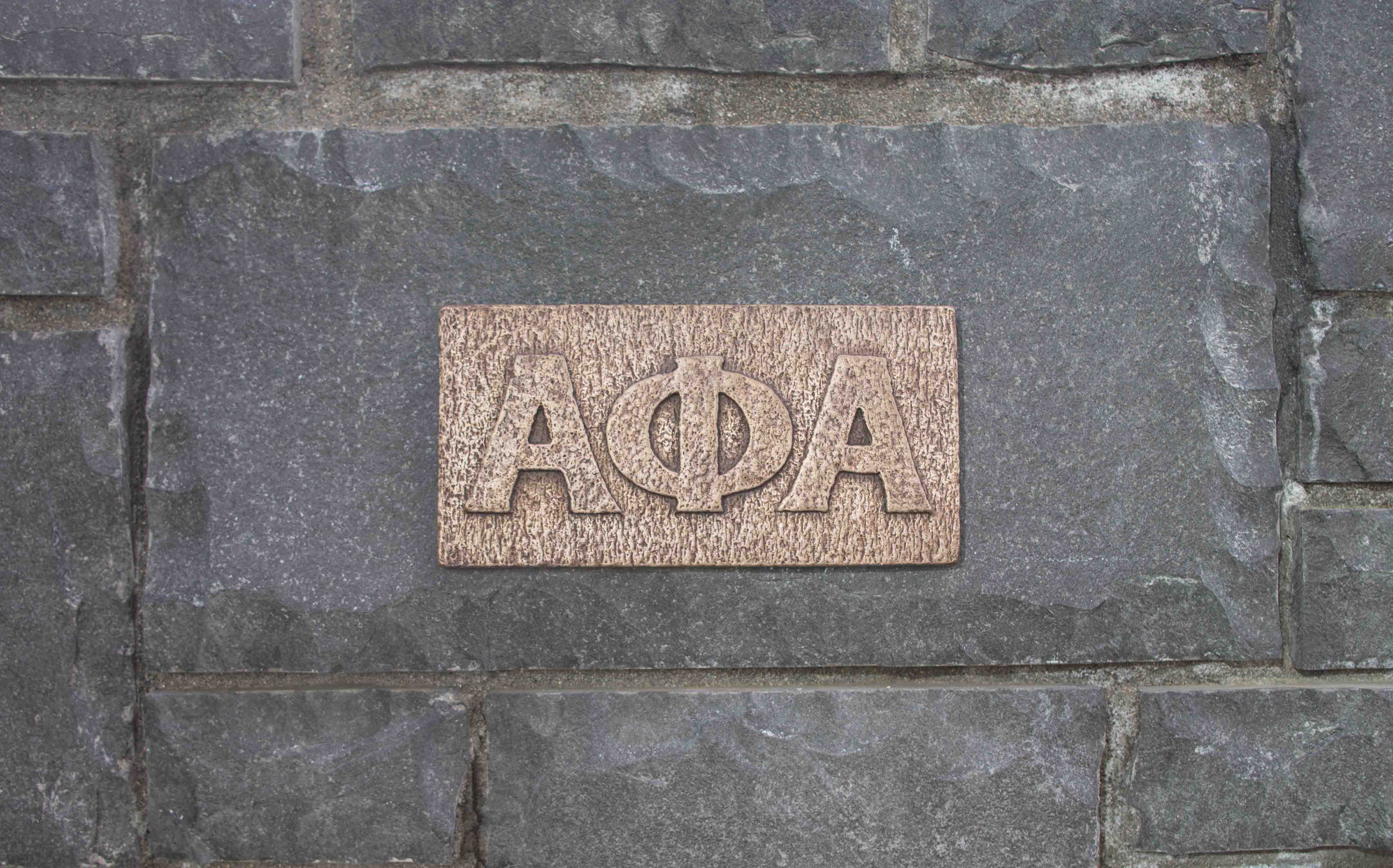 Bronze placard for Alpha Phi Alpha