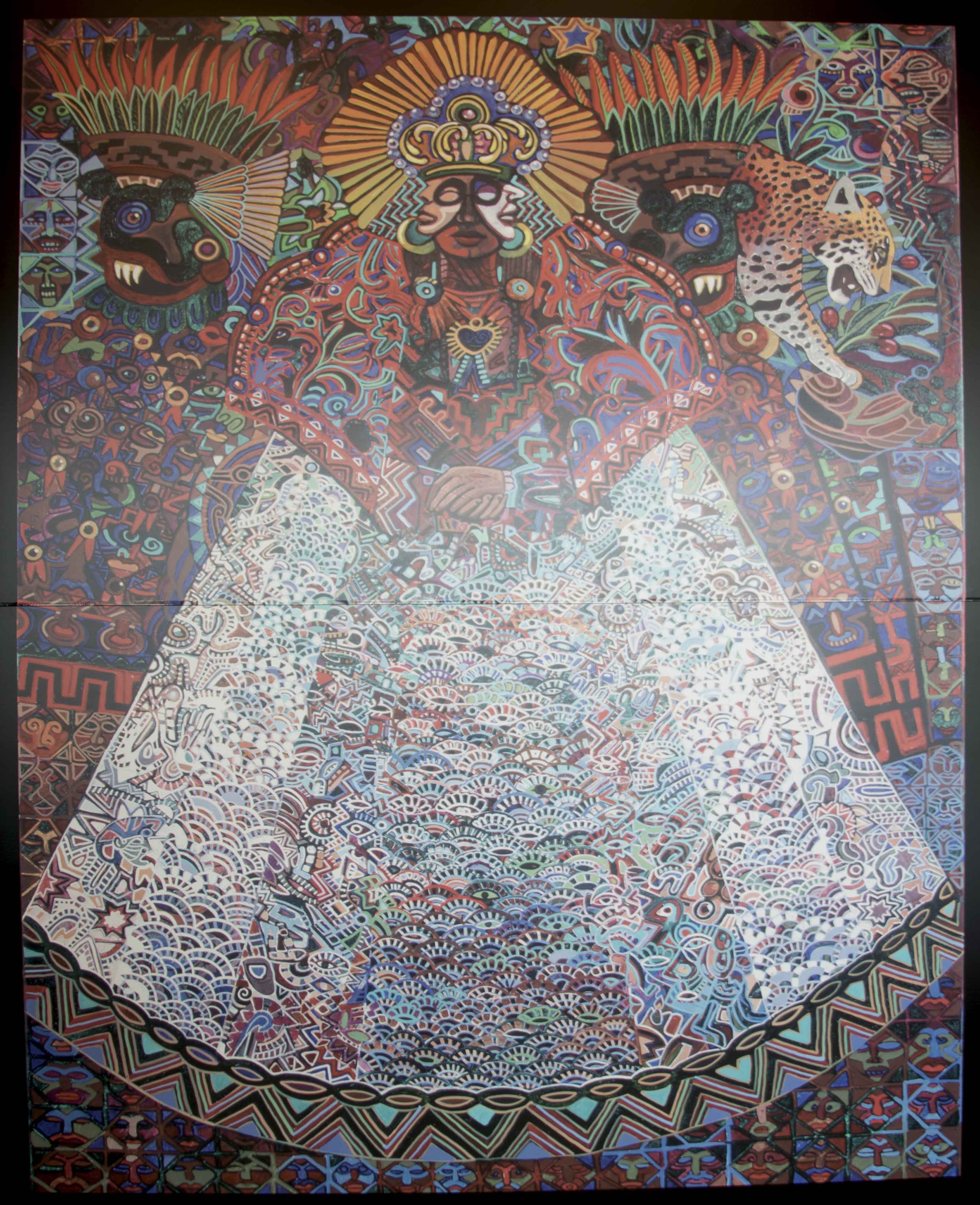 Door Panel Art: "La Malinche" by Alfredo Arreguin